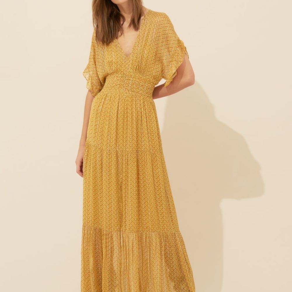 NWT Ba&sh Wanda Dress Size Small in Yellow